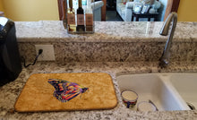 Load image into Gallery viewer, Butterfly on Gold Dish Drying Mat – Absorbent, Artistic Kitchen Essentials 8858DDM