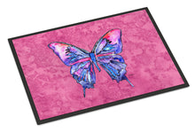 Load image into Gallery viewer, Butterfly on Pink Doormat - 24x36 Decorative Floor Mat – Indoor/Outdoor Rug