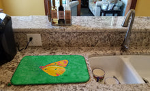 Load image into Gallery viewer, Butterfly Orange on Green Dish Drying Mat – Absorbent, Artistic Kitchen Essentials 8861DDM