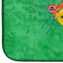 Load image into Gallery viewer, Butterfly Orange on Green Dish Drying Mat – Absorbent, Artistic Kitchen Essentials 8861DDM