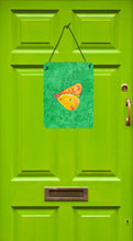 Load image into Gallery viewer, Butterfly Orange on Green Aluminium Metal Wall or Door Hanging Prints