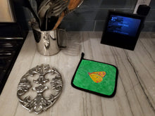 Load image into Gallery viewer, Butterfly Orange on Green Pot Holders - Set of 2 Decorative Kitchen Helpers | Made in the USA 8861PTHD