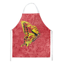 Load image into Gallery viewer, Butterfly on Red Apron – Artist-Designed Kitchen, BBQ &amp; Craft Apron