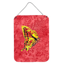 Load image into Gallery viewer, Butterfly on Red Aluminium Metal Wall or Door Hanging Prints