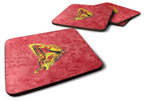 Load image into Gallery viewer, Butterfly on Red Coasters - Set of 4 Lightweight Foam, Absorbent Drink Coasters