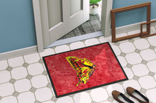 Load image into Gallery viewer, Butterfly on Red Doormat - 24x36 Decorative Floor Mat – Indoor/Outdoor Rug