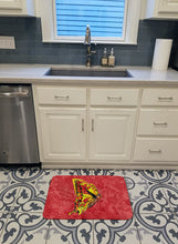 Load image into Gallery viewer, Butterfly on Red Machine Washable Memory Foam Mat 8862RUG