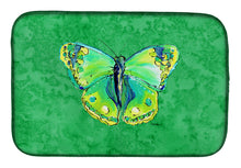 Load image into Gallery viewer, Butterfly Green on Green Dish Drying Mat – Absorbent, Artistic Kitchen Essentials 8863DDM