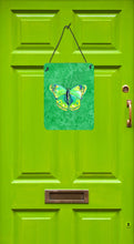 Load image into Gallery viewer, Butterfly Green on Green Aluminium Metal Wall or Door Hanging Prints
