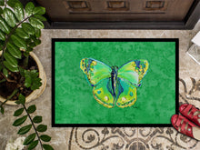 Load image into Gallery viewer, Butterfly Green on Green Doormat - 24x36 Decorative Floor Mat – Indoor/Outdoor Rug