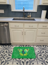 Load image into Gallery viewer, Butterfly Green on Green Machine Washable Memory Foam Mat 8863RUG