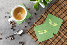 Load image into Gallery viewer, Dragonfly on Avacado Coasters - Set of 4 Lightweight Foam, Absorbent Drink Coasters