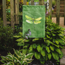 Load image into Gallery viewer, Dragonfly on Avacado Garden Flag – Decorative Outdoor Yard Flag