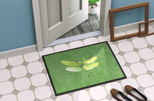 Load image into Gallery viewer, Dragonfly on Avacado Doormat - 24x36 Decorative Floor Mat – Indoor/Outdoor Rug