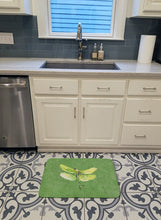 Load image into Gallery viewer, Dragonfly on Avacado Machine Washable Memory Foam Mat 8864RUG