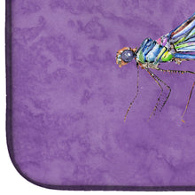 Load image into Gallery viewer, Dragonfly on Purple Dish Drying Mat – Absorbent, Artistic Kitchen Essentials 8865DDM