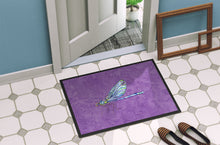 Load image into Gallery viewer, Dragonfly on Purple Doormat - 24x36 Decorative Floor Mat – Indoor/Outdoor Rug