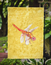 Load image into Gallery viewer, Dragonfly on Yellow Garden Flag – Decorative Outdoor Yard Flag