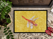 Load image into Gallery viewer, Dragonfly on Yellow Doormat - 24x36 Decorative Floor Mat – Indoor/Outdoor Rug