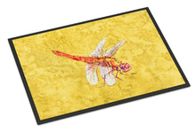 Load image into Gallery viewer, Dragonfly on Yellow Doormat - 24x36 Decorative Floor Mat – Indoor/Outdoor Rug