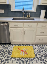 Load image into Gallery viewer, Dragonfly on Yellow Machine Washable Memory Foam Mat 8866RUG
