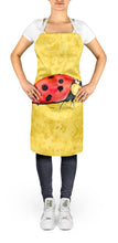Load image into Gallery viewer, Lady Bug on Yellow Apron – Artist-Designed Kitchen, BBQ &amp; Craft Apron