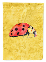 Load image into Gallery viewer, Lady Bug on Yellow Garden Flag – Decorative Outdoor Yard Flag