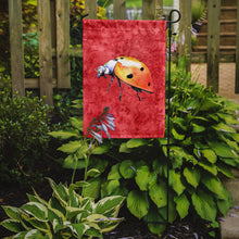 Load image into Gallery viewer, Lady Bug on Red Garden Flag – Decorative Outdoor Yard Flag