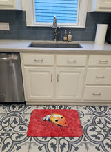 Load image into Gallery viewer, Lady Bug on Red Machine Washable Memory Foam Mat 8868RUG
