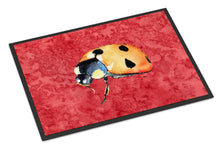 Load image into Gallery viewer, Lady Bug on Red Doormat - 24x36 Decorative Floor Mat – Indoor/Outdoor Rug