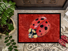 Load image into Gallery viewer, Lady Bug on Deep Red Doormat - 24x36 Decorative Floor Mat – Indoor/Outdoor Rug