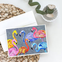 Load image into Gallery viewer, Flamingo Six Senses Greeting Cards -  Blank Note Cards – 8-Pack of Artist-Designed Cards with Envelopes