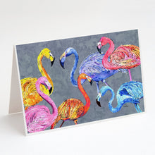 Load image into Gallery viewer, Flamingo Six Senses Greeting Cards -  Blank Note Cards – 8-Pack of Artist-Designed Cards with Envelopes