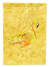 Load image into Gallery viewer, Flamingo on Yellow Garden Flag – Decorative Outdoor Yard Flag