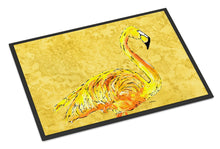 Load image into Gallery viewer, Flamingo on Yellow Doormat - 24x36 Decorative Floor Mat – Indoor/Outdoor Rug
