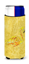 Load image into Gallery viewer, Flamingo on Yellow Slim Can Hugger – Fun &amp; Functional Drink Coolers 8872MUK
