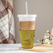 Load image into Gallery viewer, Flamingo on Yellow Cup Hugger - Reusable Party Cup Sleeve with Personality