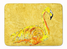 Load image into Gallery viewer, Flamingo on Yellow Machine Washable Memory Foam Mat 8872RUG