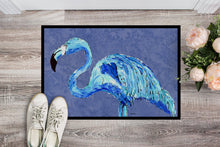 Load image into Gallery viewer, Flamingo On Slate Blue Doormat - 24x36 Decorative Floor Mat – Indoor/Outdoor Rug
