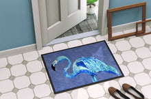 Load image into Gallery viewer, Flamingo On Slate Blue Doormat - 24x36 Decorative Floor Mat – Indoor/Outdoor Rug