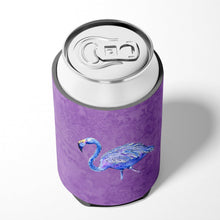 Load image into Gallery viewer, Flamingo on Purple Can or Bottle Beverage Insulator Hugger