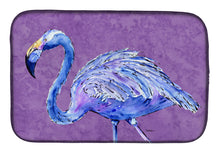 Load image into Gallery viewer, Flamingo on Purple Dish Drying Mat – Absorbent, Artistic Kitchen Essentials 8874DDM