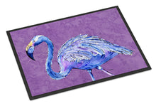 Load image into Gallery viewer, Flamingo on Purple Doormat - 24x36 Decorative Floor Mat – Indoor/Outdoor Rug