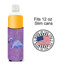 Load image into Gallery viewer, Flamingo on Purple Slim Can Hugger – Fun &amp; Functional Drink Coolers 8874MUK