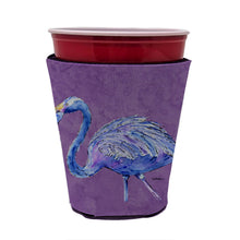Load image into Gallery viewer, Flamingo on Purple Cup Hugger - Reusable Party Cup Sleeve with Personality