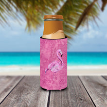 Load image into Gallery viewer, Flamingo on Pink Slim Can Hugger – Fun &amp; Functional Drink Coolers 8875MUK