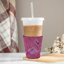 Load image into Gallery viewer, Flamingo on Pink Cup Hugger - Reusable Party Cup Sleeve with Personality