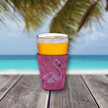 Load image into Gallery viewer, Flamingo on Pink Cup Hugger - Reusable Party Cup Sleeve with Personality
