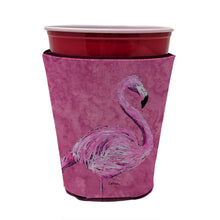 Load image into Gallery viewer, Flamingo on Pink Cup Hugger - Reusable Party Cup Sleeve with Personality