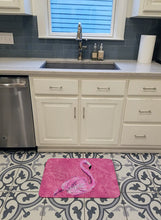 Load image into Gallery viewer, Flamingo on Pink Machine Washable Memory Foam Mat 8875RUG